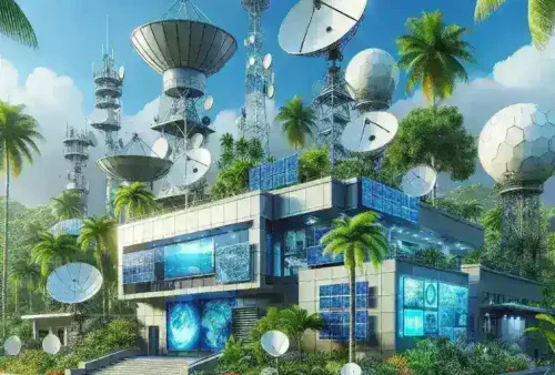 "BMKG officials inaugurate the new Stratospheric Atmosphere Monitoring Center in Manado, enhancing climate observation and research capabilities."