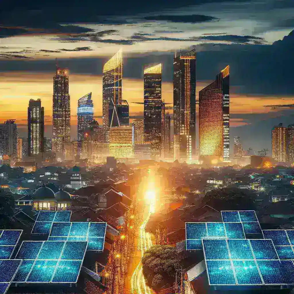 "Proyek Smart Lighting Berbasis Energi Surya di Kota Denpasar: Penerangan jalan modern yang ramah lingkungan dan efisien energi, mendukung keberlanjutan kota."